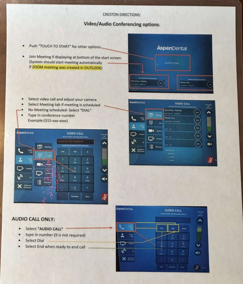 Laminated Instruction Sheet for Former System